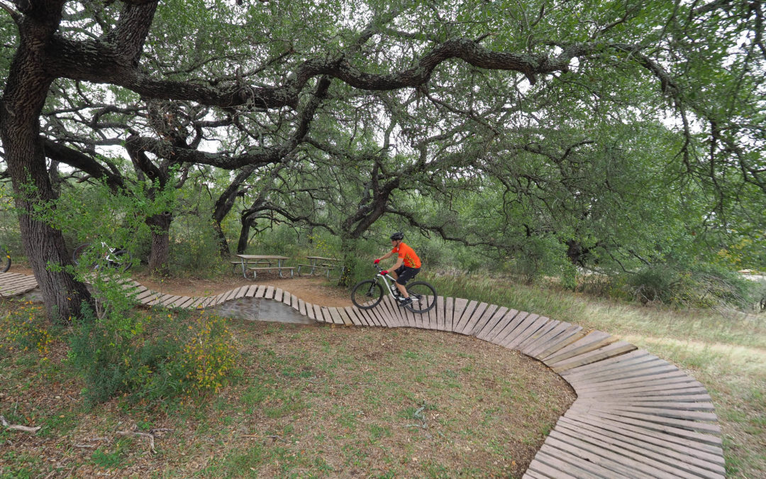 At Reimers Ranch, 18 miles of mountain biking, plus a pump track and flow trail