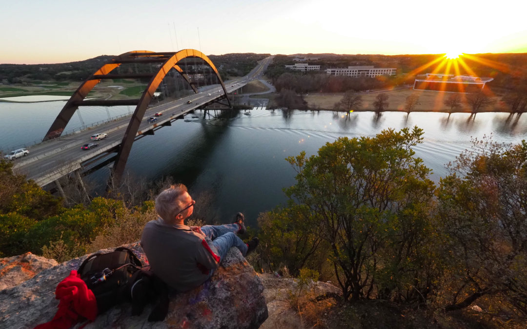 At Pennybacker Bridge, watch your step, enjoy the view and please, haul out your trash