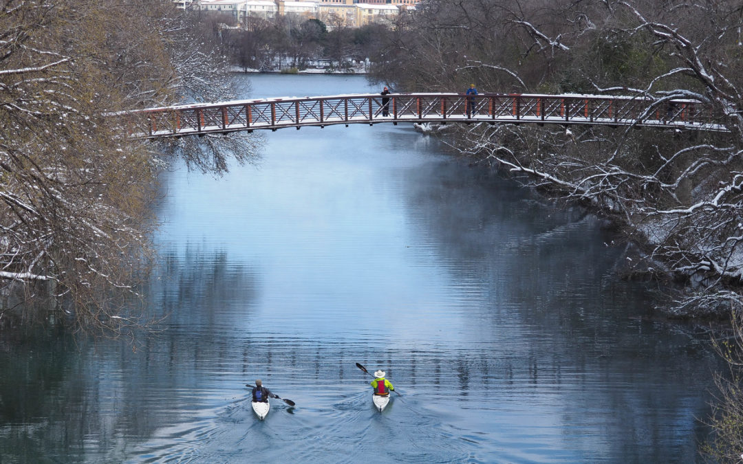 Arctic Cowboys test gear in snowy Austin before planned Northwest Passage paddle expedition