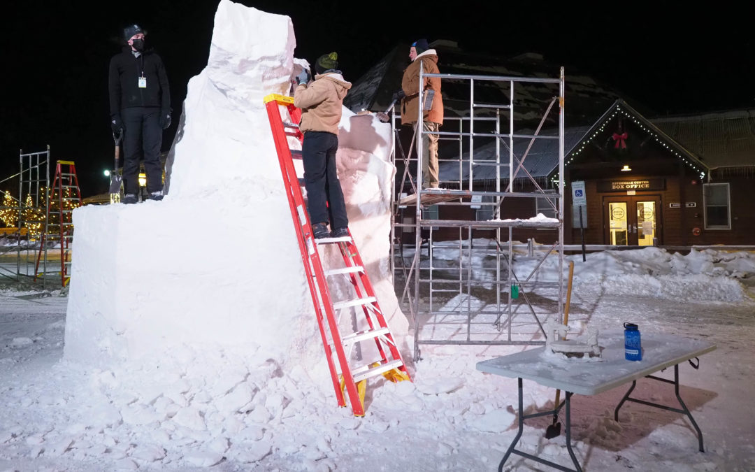 In Breckenridge, sculptors transform blocks of snow into art