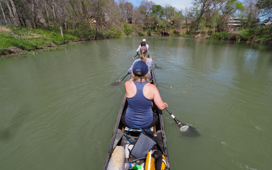 I steered a 30-foot canoe down the San Marcos River